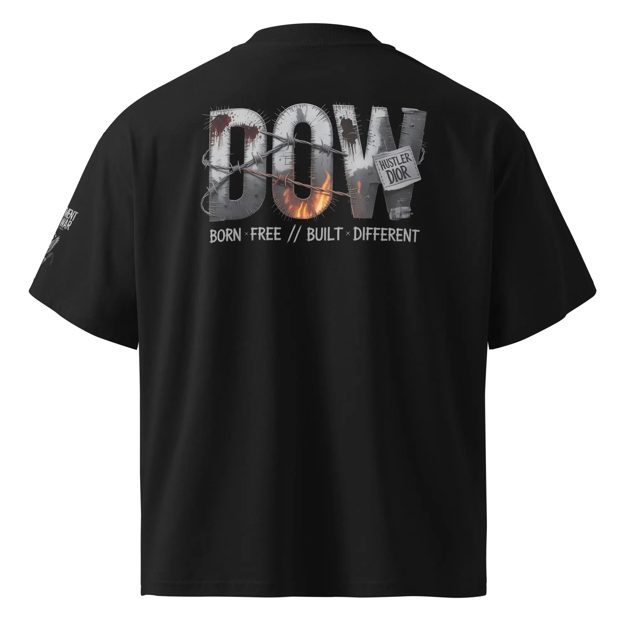 Unisex organic oversized high neck t-shirt.