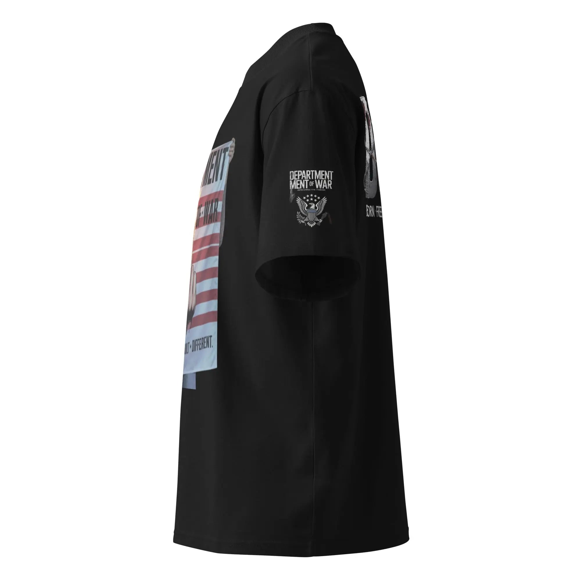 Unisex organic oversized high neck t-shirt.