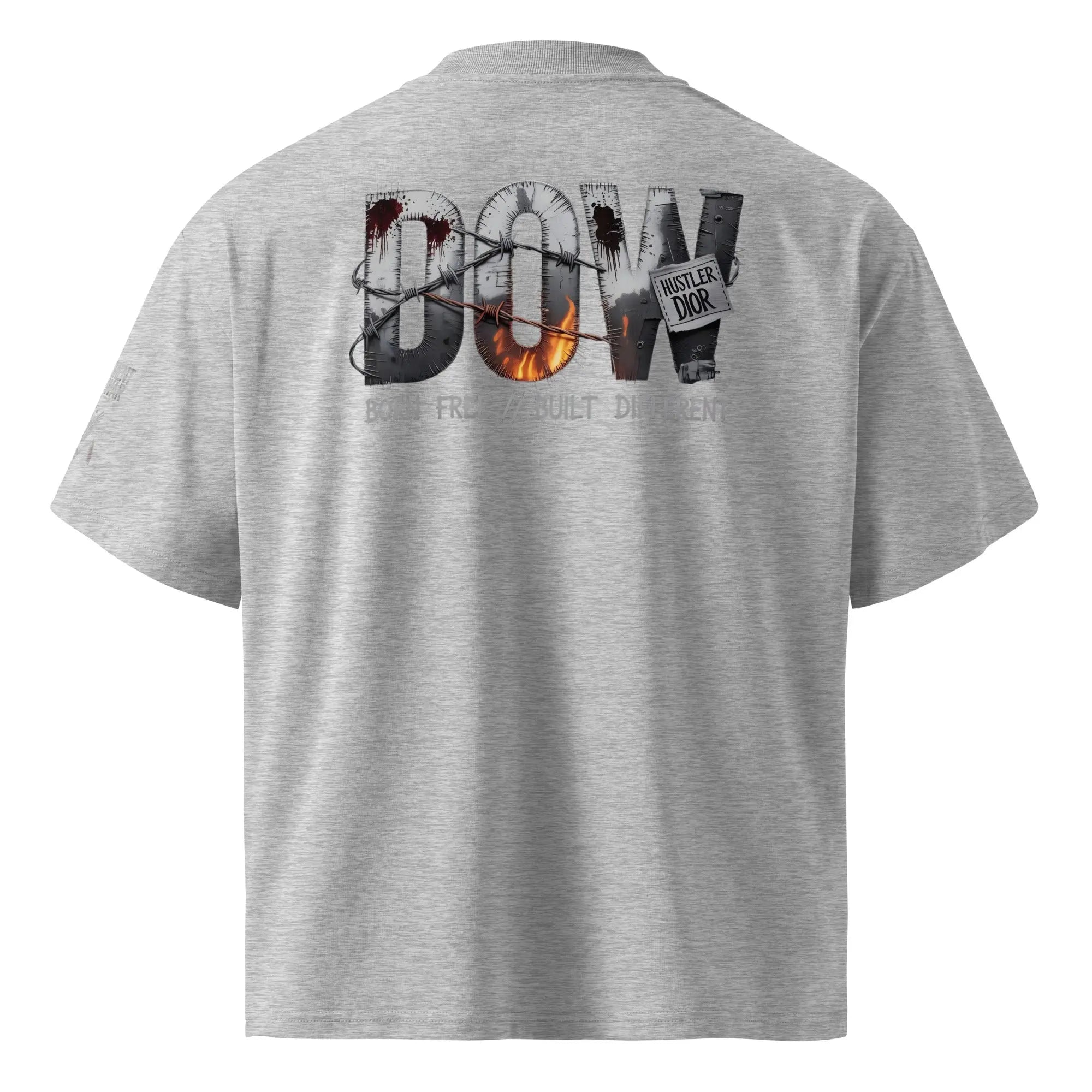 Unisex organic oversized high neck t-shirt.