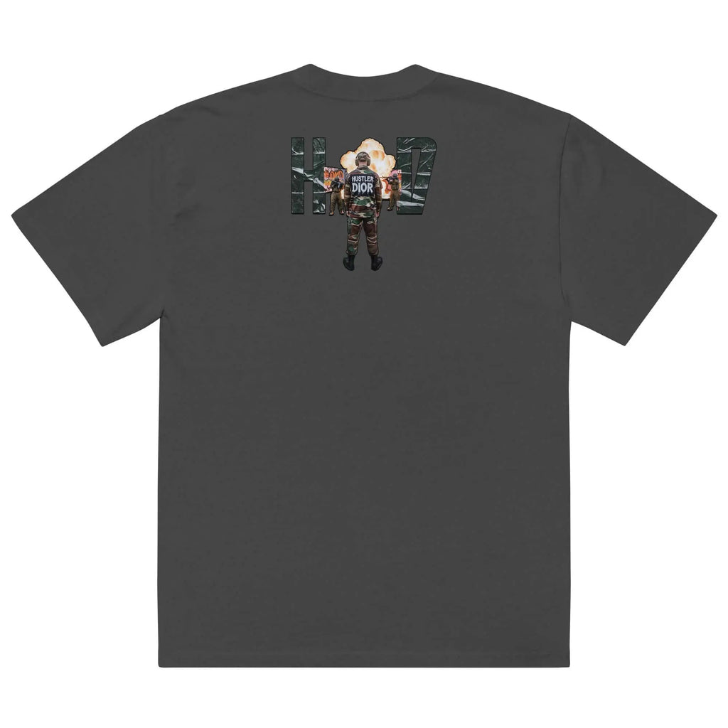 Urban Siege – Hustler Dior Oversized Combat Tee.