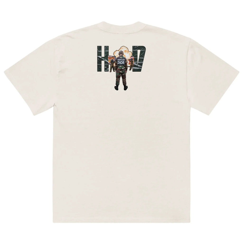 Urban Siege – Hustler Dior Oversized Combat Tee.