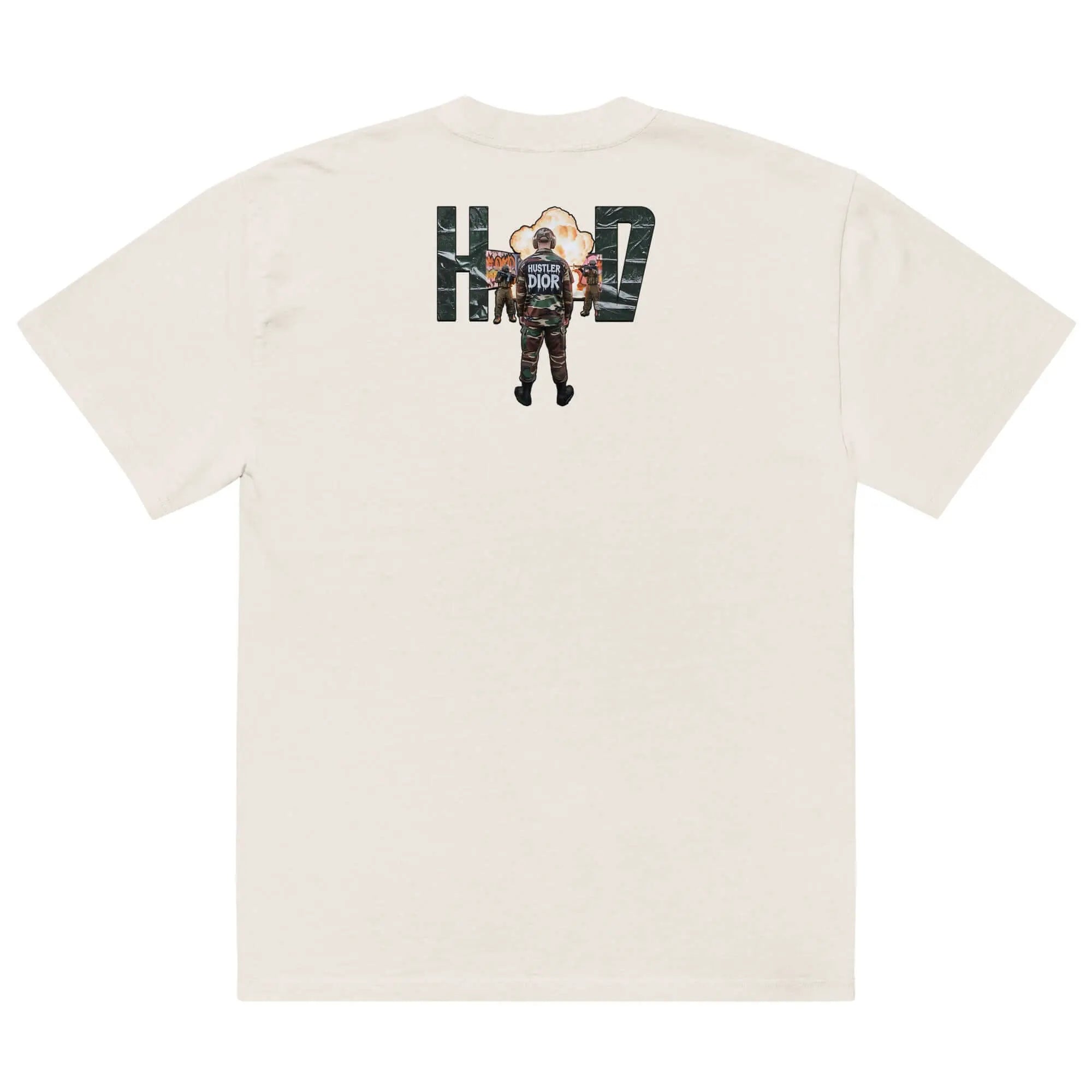 Urban Siege – Hustler Dior Oversized Combat Tee.