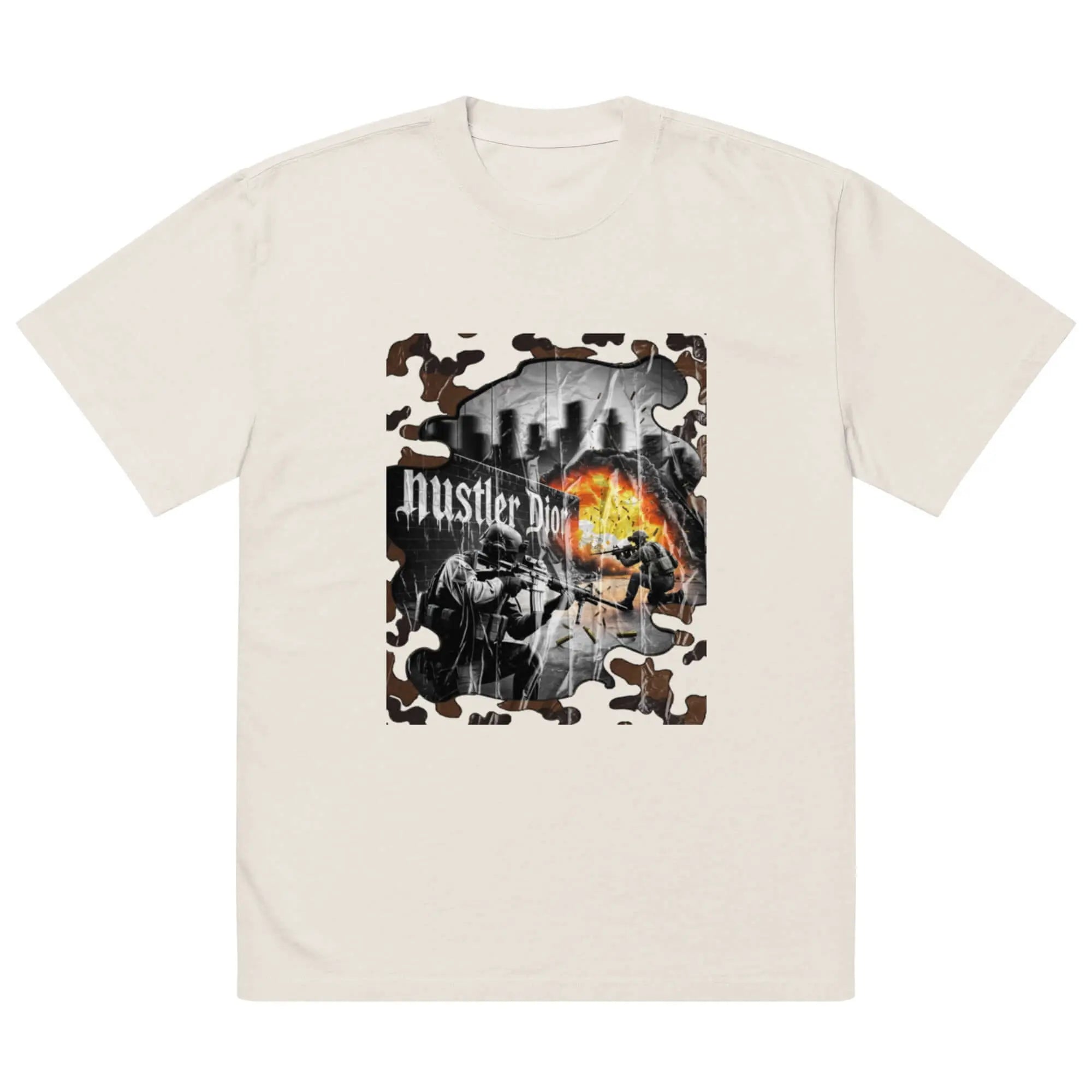 Urban Siege – Hustler Dior Oversized Combat Tee.