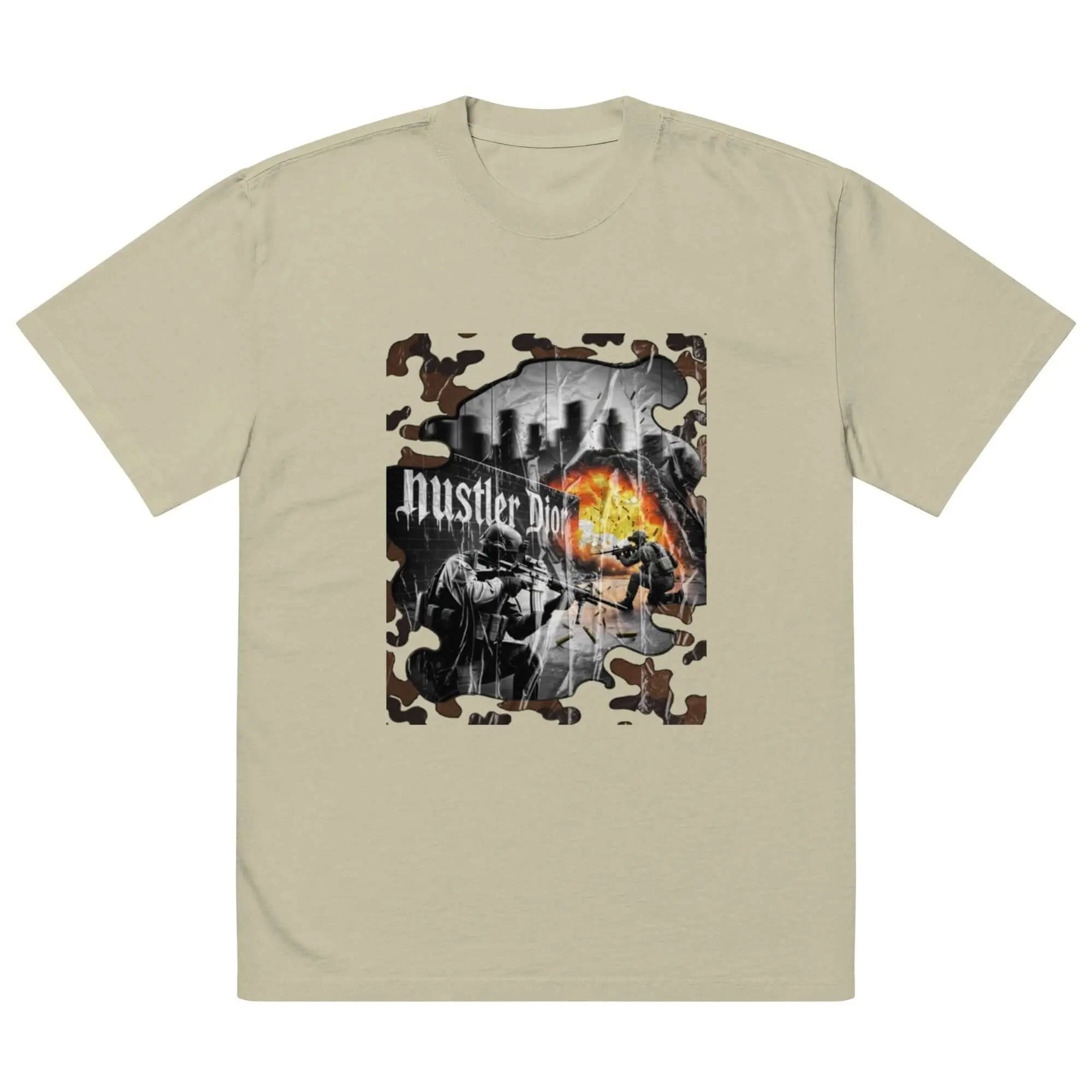 Urban Siege – Hustler Dior Oversized Combat Tee.