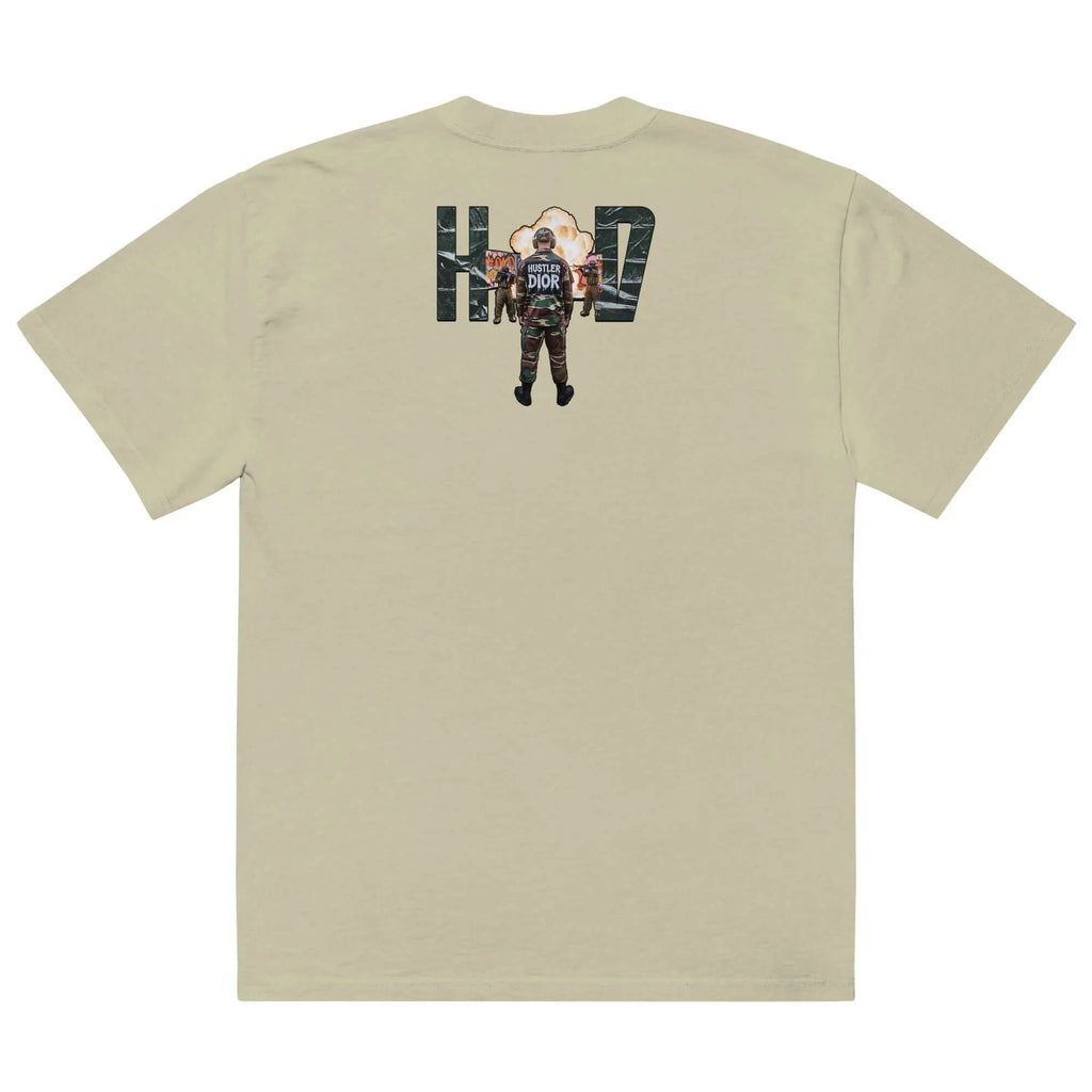 Urban Siege – Hustler Dior Oversized Combat Tee.