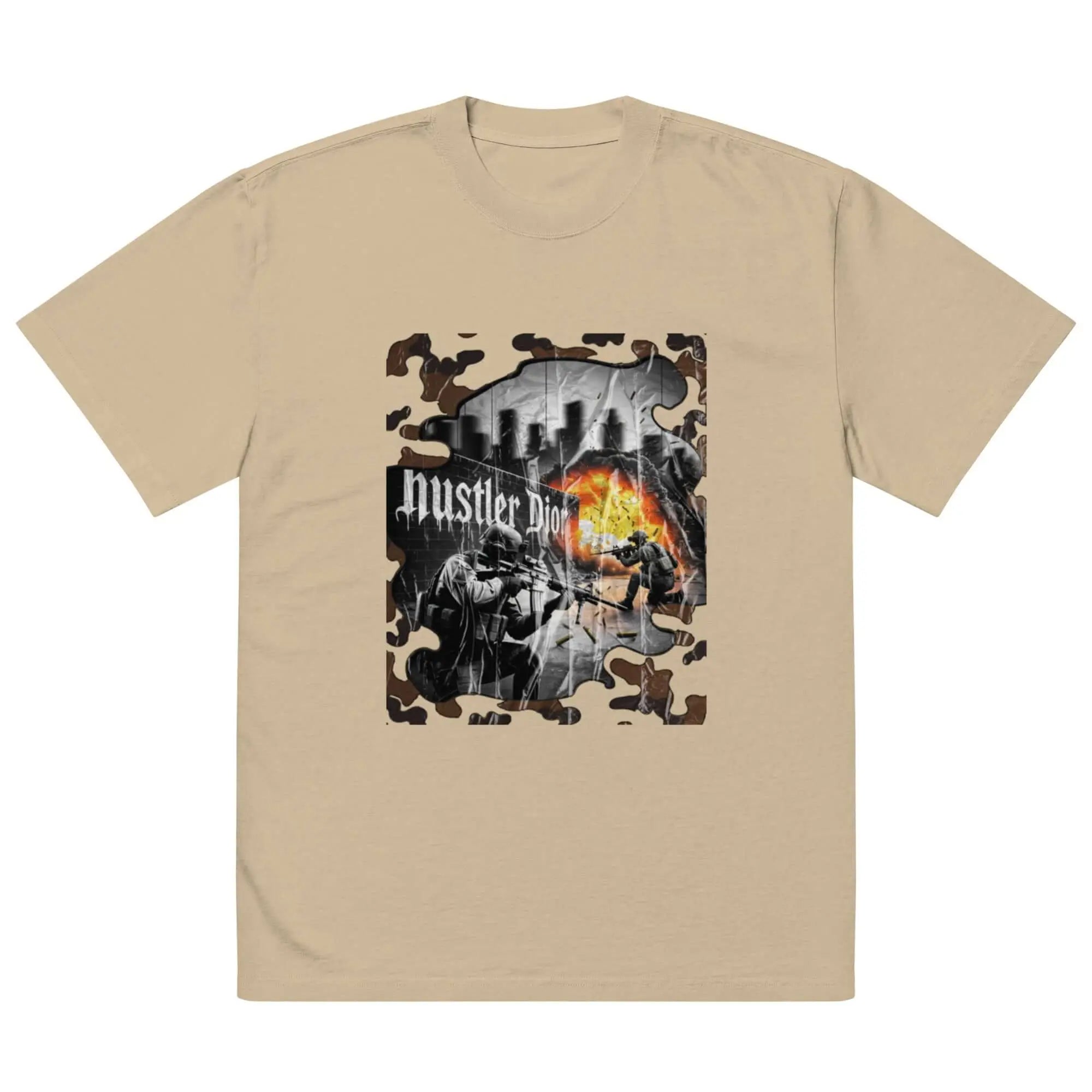 Urban Siege – Hustler Dior Oversized Combat Tee.