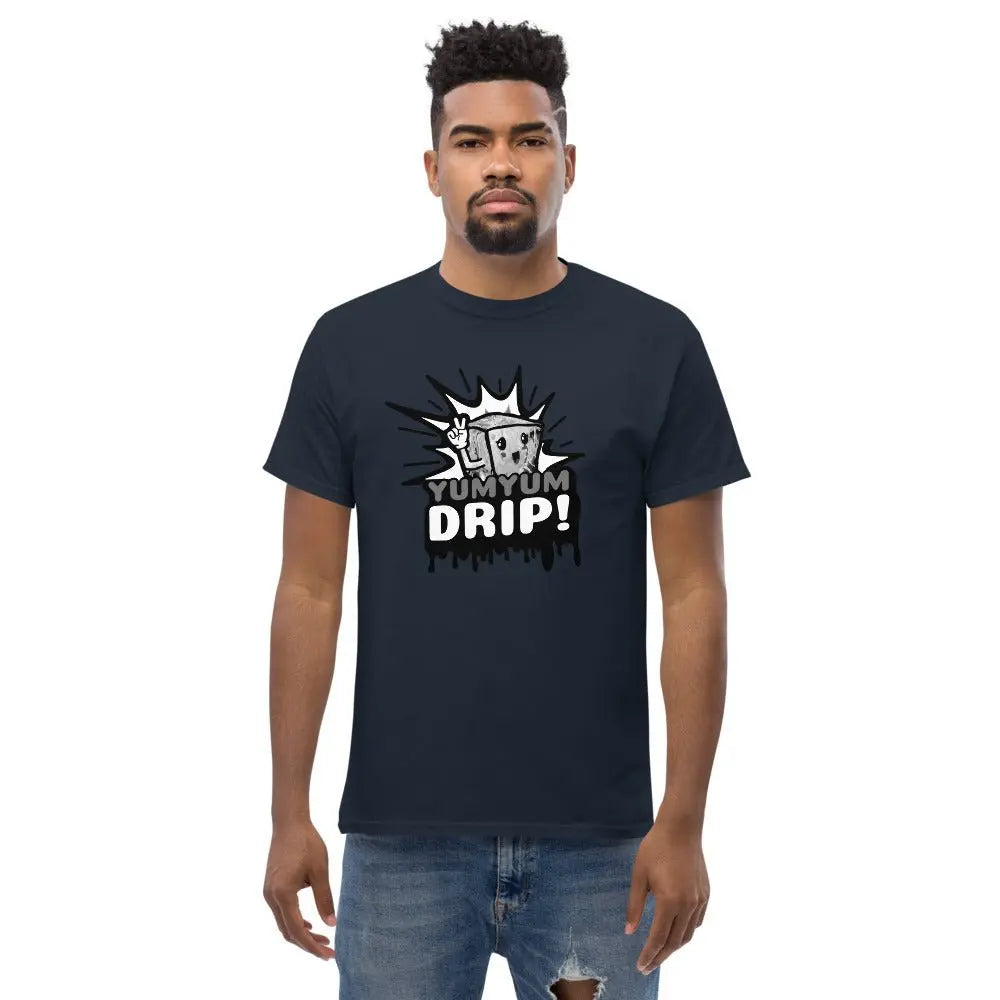 YUM YUM DRIP B&W heavyweight tee.